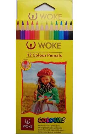 مداد رنگی 12 تایی مقوایی ووک